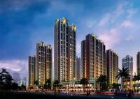 光大白石湖广场夜景透视图