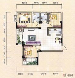 【昌泰千秋大厦户型图A户型】3室2厅2卫1厨2阳台
