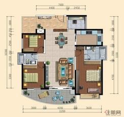 【银城绿洲新户型6】3室2厅2卫