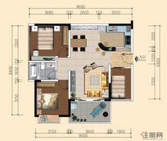 【银城绿洲新户型1】2室2厅1卫
