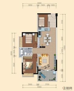 【银城绿洲新户型2】2室2厅1卫