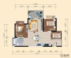 【银城绿洲新户型3】3室2厅1卫