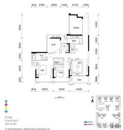 【F户型】4室2厅2卫1厨1阳台