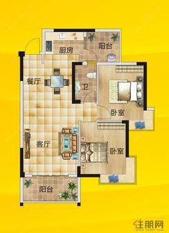 【桃花源4#/6#01号房】2室2厅1卫1厨2阳台