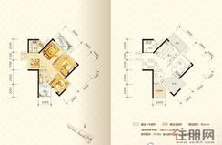 【A2#D户型】1室2厅1卫1厨2阳台