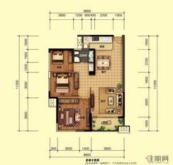 【联发尚筑A户型】3室2厅1卫1厨1阳台