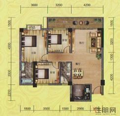【一单元06房户型】3室2厅1卫1厨1阳台