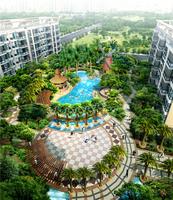 一品湾芭堤雅风情泳池鸟瞰效果图