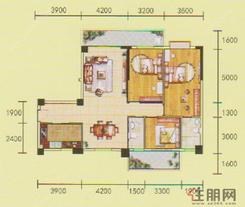 【03户型】3室2厅1卫1厨2阳台
