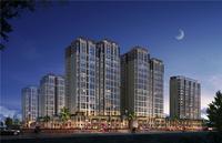 碧园·海公馆沿新世纪大道夜景效果图