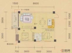 【03号户型】2室2厅1卫1厨1阳台