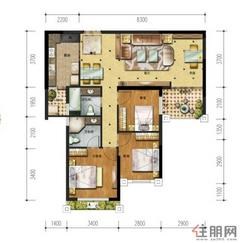 【5#楼01户型】3室2厅2卫1厨2阳台