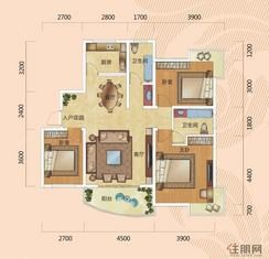 【5#D4户型】3室2厅2卫1厨1阳台