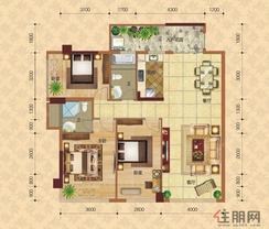 【1、2栋C\D户型】3室2厅2卫1厨1阳台