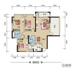 【{汇豪城二期}A1户型】3室2厅2卫1厨3阳台