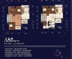 【天昌东盟中央城A8栋楼中楼户型】6室3厅4卫1厨4阳台