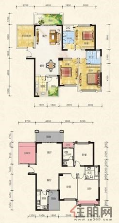 【A3/C1户型】3室2厅2卫1厨2阳台