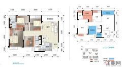 【A-6户型】2室2厅2卫1厨3阳台