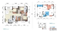 【A-8户型】2室2厅2卫1厨3阳台