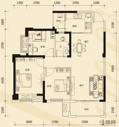 【茗雅居一单元02房】3室2厅1卫1厨2阳台