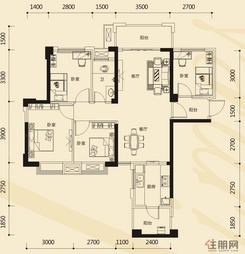 【茗雅居一单元03房】4室2厅1卫1厨3阳台
