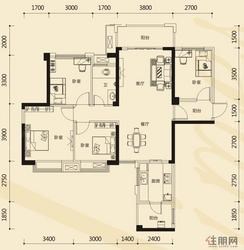 【茗馨居二单元02房】4室2厅1卫1厨2阳台