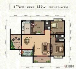 【1#B户型】3室2厅2卫1厨1阳台