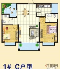 【1#C户型】2室2厅2卫