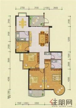 【G1户型】4室2厅2卫1厨2阳台