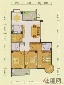 【G3户型】4室2厅2卫1厨2阳台
