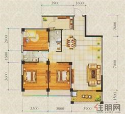 【K户型】3室2厅2卫1厨1阳台