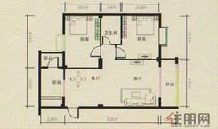 【01户型】2室2厅1卫1厨1阳台