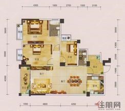 【1-C户型】3室2厅2卫1厨2阳台