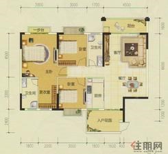 【D1户型】3室2厅2卫1厨1阳台