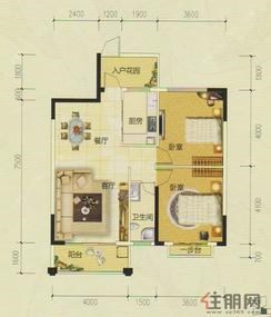 【C2户型】2室2厅2卫1厨1阳台