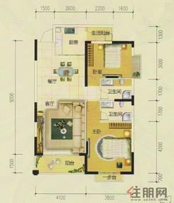【D3户型】2室2厅2卫1厨2阳台