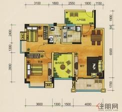 【18#户型】2室3厅1卫1厨1阳台