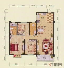 【A1户型】3室2厅2卫1厨1阳台