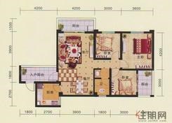 【B户型】3室2厅1卫1厨3阳台