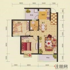 【C户型】2室2厅1卫1厨2阳台