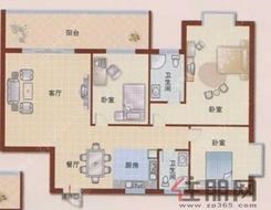 【C户型】3室2厅2卫1厨1阳台