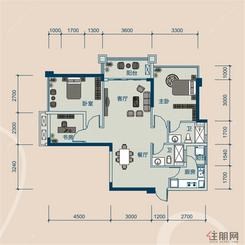 【云星钱隆御景4#D户型】3室2厅2卫1厨2阳台