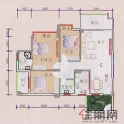 【C户型】3室2厅2卫1厨2阳台