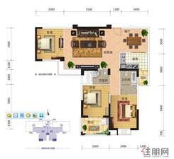 【香语郡59#A-2户型】3室2厅2卫1厨2阳台
