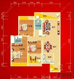 【A户型】3室2厅2卫1厨3阳台