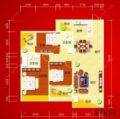 【B户型】3室2厅2卫1厨4阳台