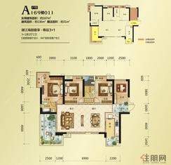 【A户型3+1房2厅2卫】3室2厅2卫1厨1阳台