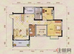 【F2户型】2室2厅1卫1厨2阳台