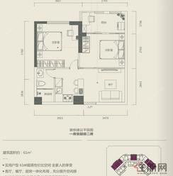 【G2户型——超级两房】2室1厅1卫1厨1阳台