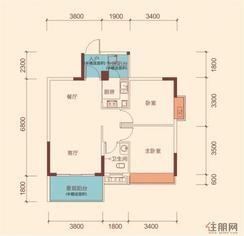 【E3户型】2室2厅2卫1厨2阳台